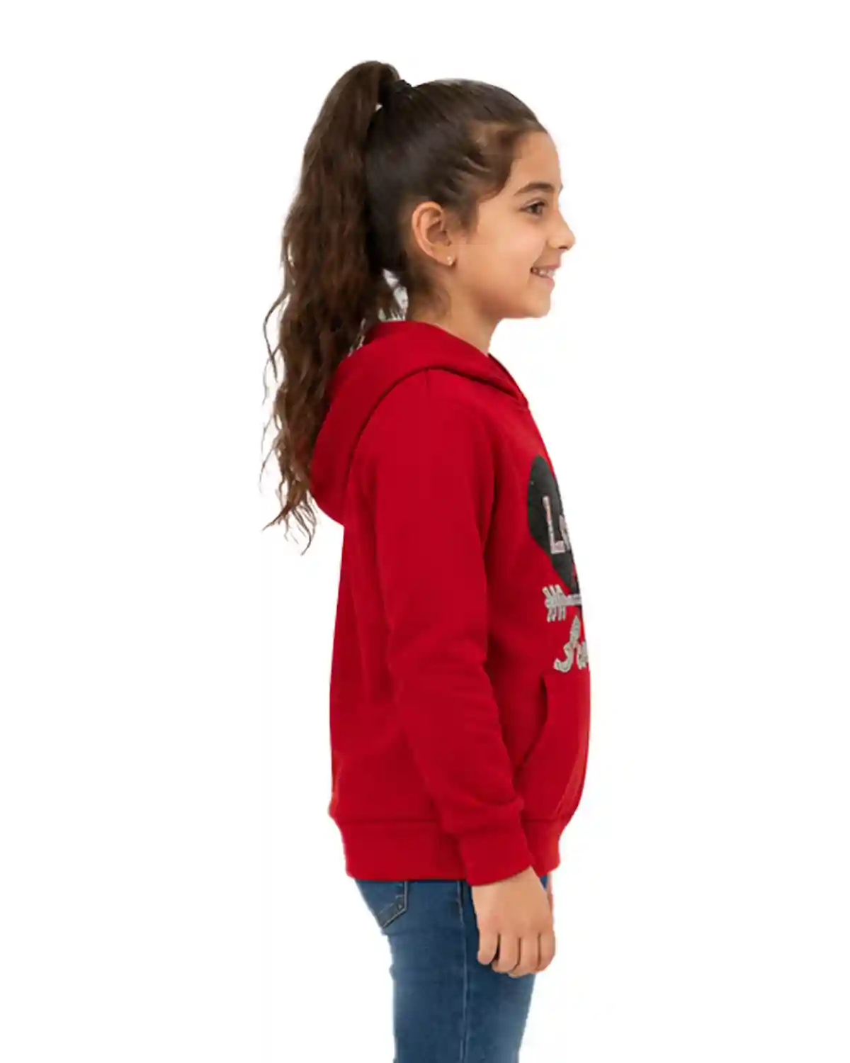 love-red-girls-hoodie-side